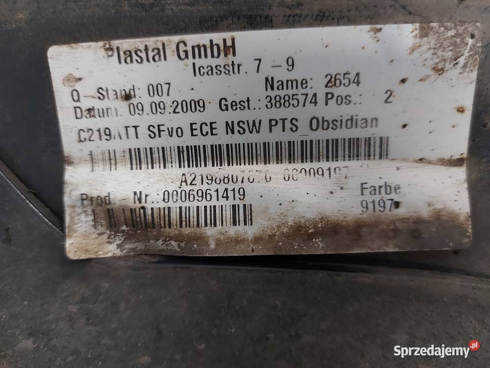 MERCEDES CLS C219 09r zderzak przód A2198801040