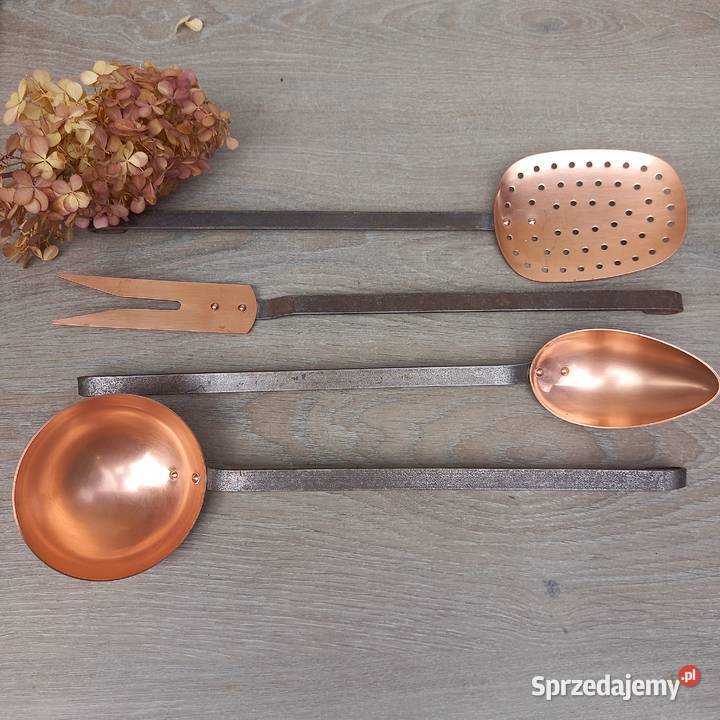 Miedziane przybory kuchenne komplet 5 Warszawa