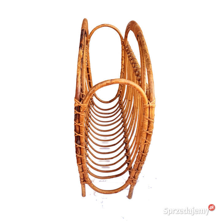 Gazetnik wiklinowy Skandynawski styl Dania lata Warszawa