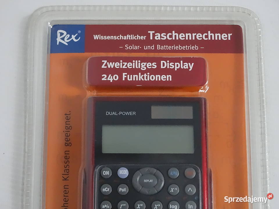 Kalkulator Naukowy Rex D14 240 Funkcji DUALPOWER Dla Dziecka Biłgoraj sprzedam