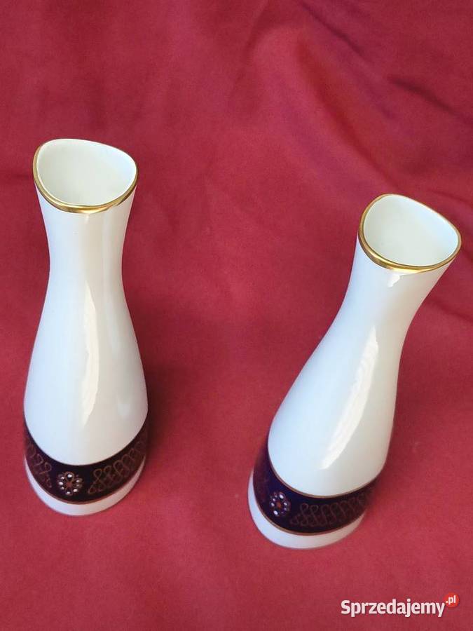 Para wazonów porcelanowych Echt Kobalt Made in Chorzew