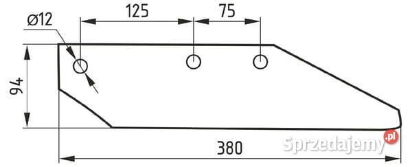 Lemieszyk boczny prawy 131124R 5140131124R Do maszyn uprawowych Kamionna