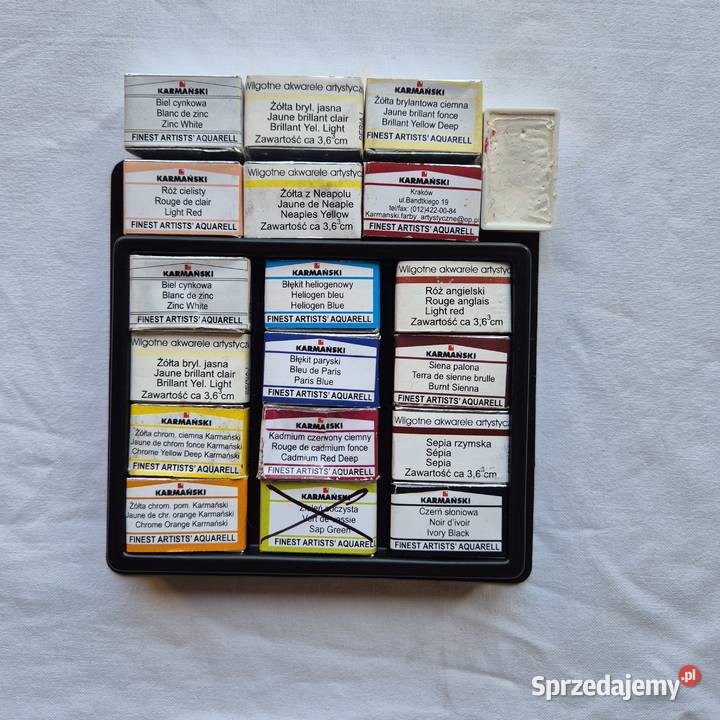 Karmański Akwarele 18 pełnych kostek NOWE Plus Brzesko sprzedam