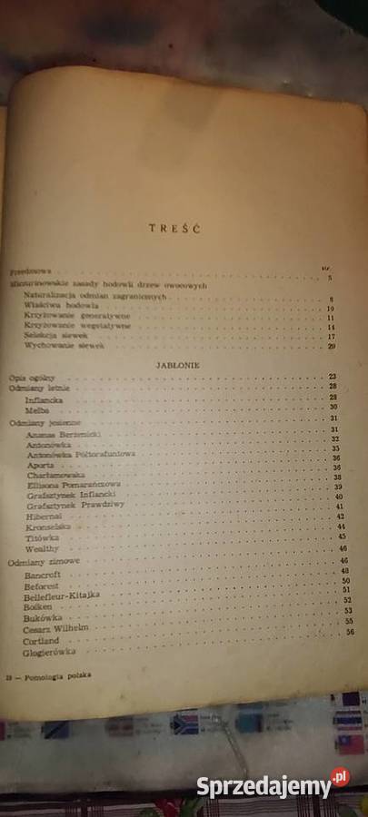 Pomologia Polska 1952 Antykwariat podkarpackie Przemyśl