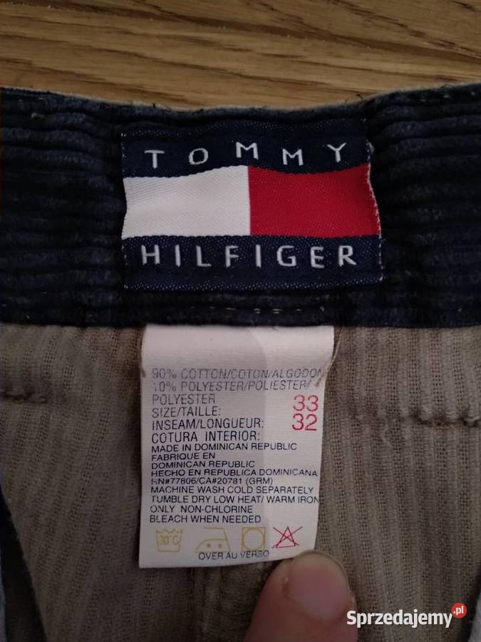 Tommy Hilfiger spodnie sztruksowe męskie Tommy Hilfiger