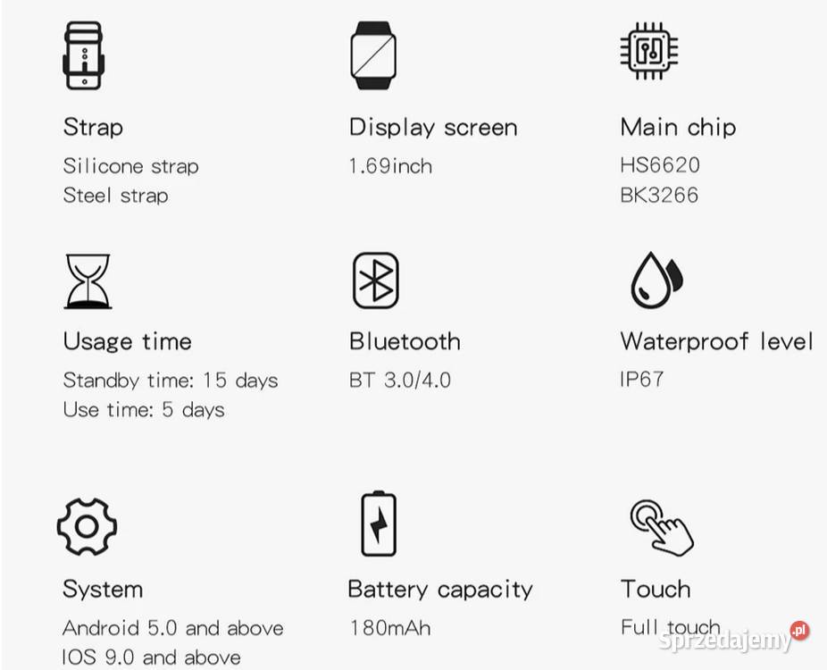 Smartwatch Y13 Multi Sport Mode wiele funkcji Poznań
