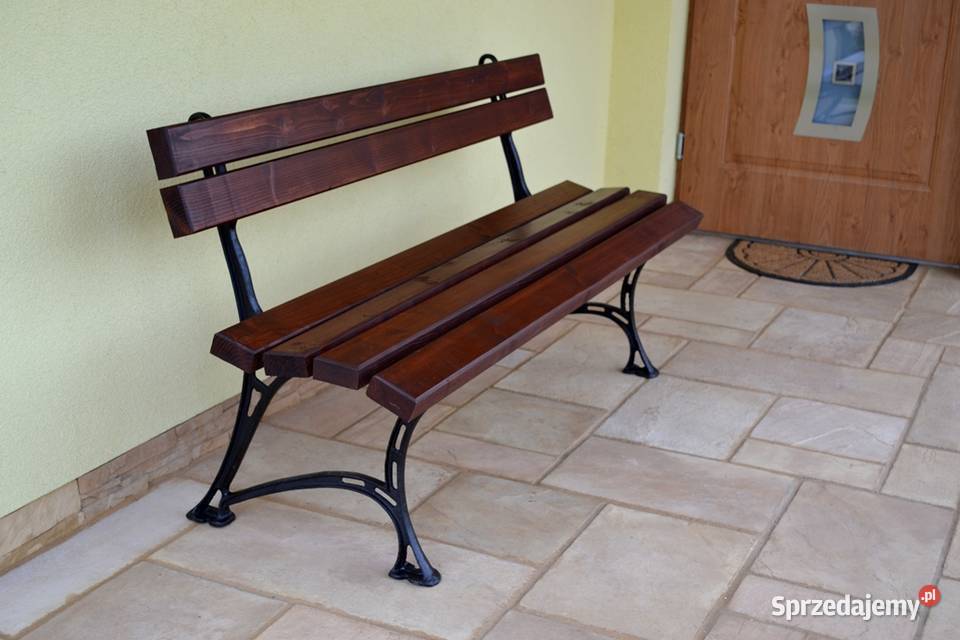 Ławka ogrodowa parkowa miejska odlewy żeliwne podkarpackie Zalesie