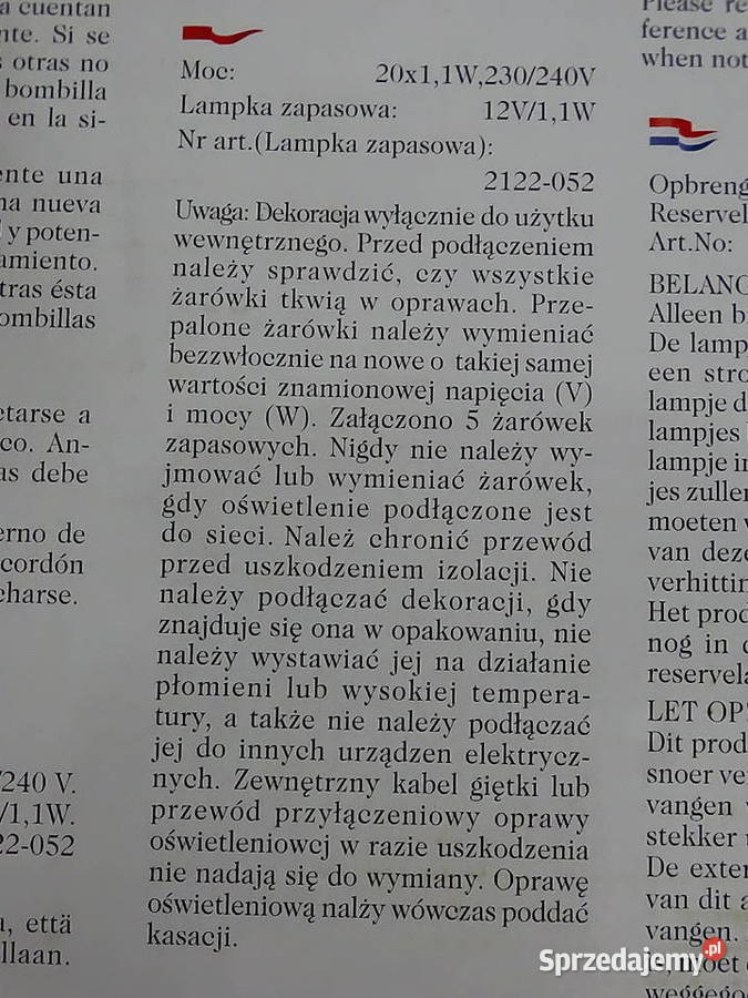 Dekoracja okienna Frohe Weihnachten Konst Smide Biłgoraj