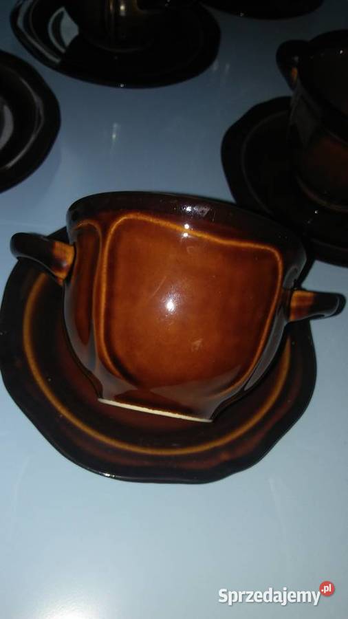 Bulionówki Pruszków kmpl 6 sztuk z talerzykami Łódź