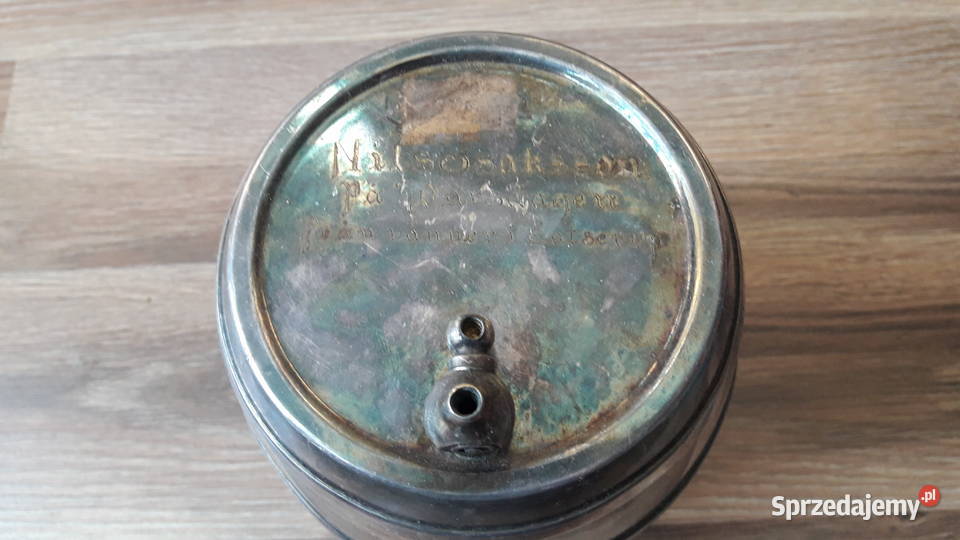 Stara małą platerowana beczka beczułka z sprzedam