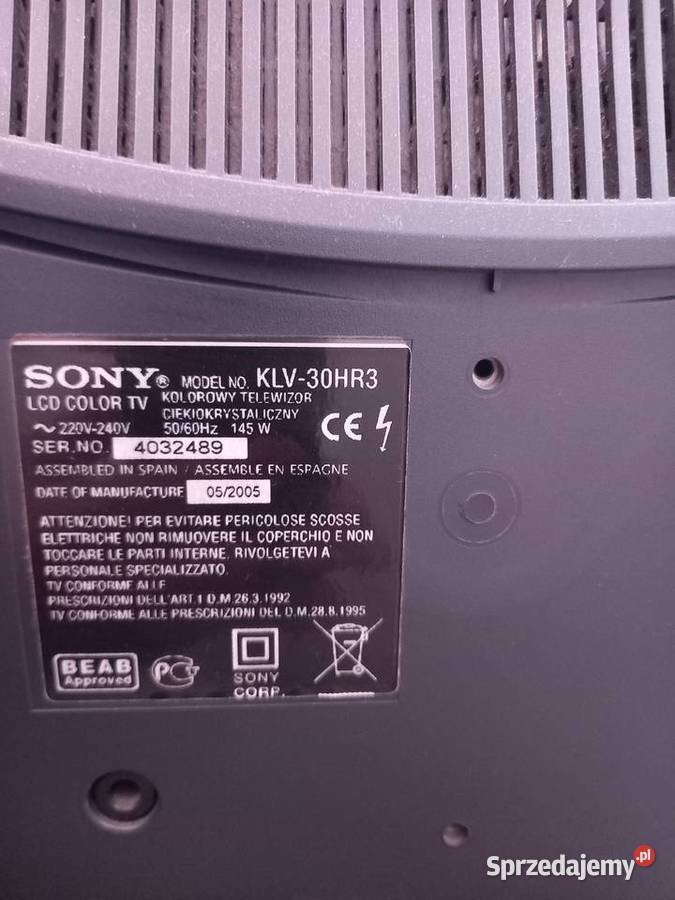 Telewizor Sony KLV 30 HR3 HD Ready świetny stan Łódź sprzedam