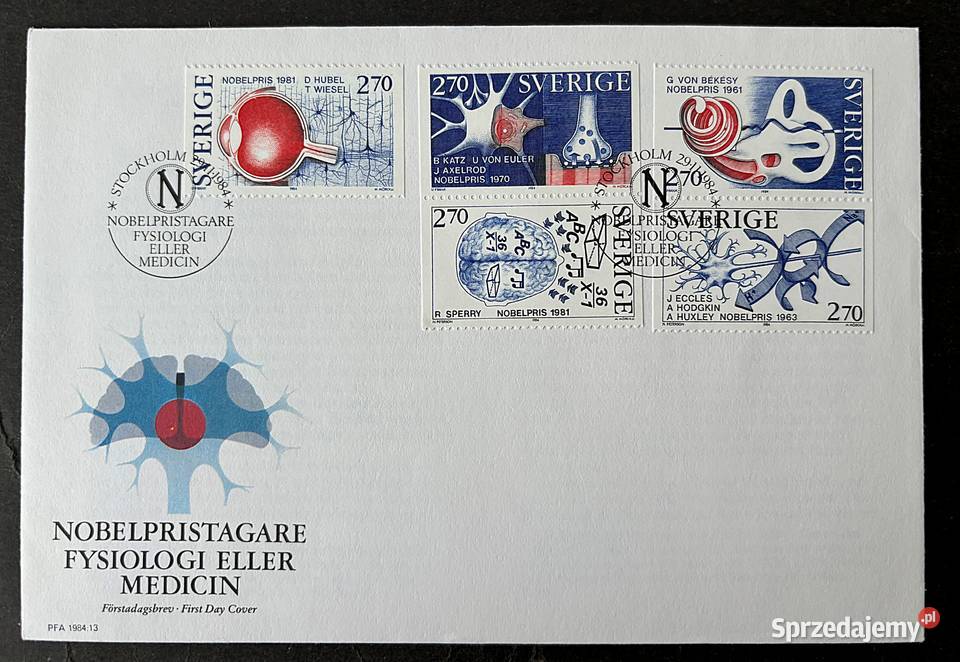 Znaczki Szwecja rocznik FDC 1984 13 kopert Warszawa