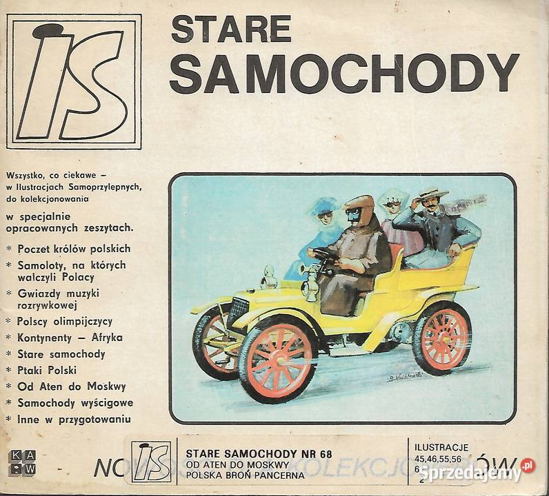 Stare samochody album z kompletem naklejek Puławy