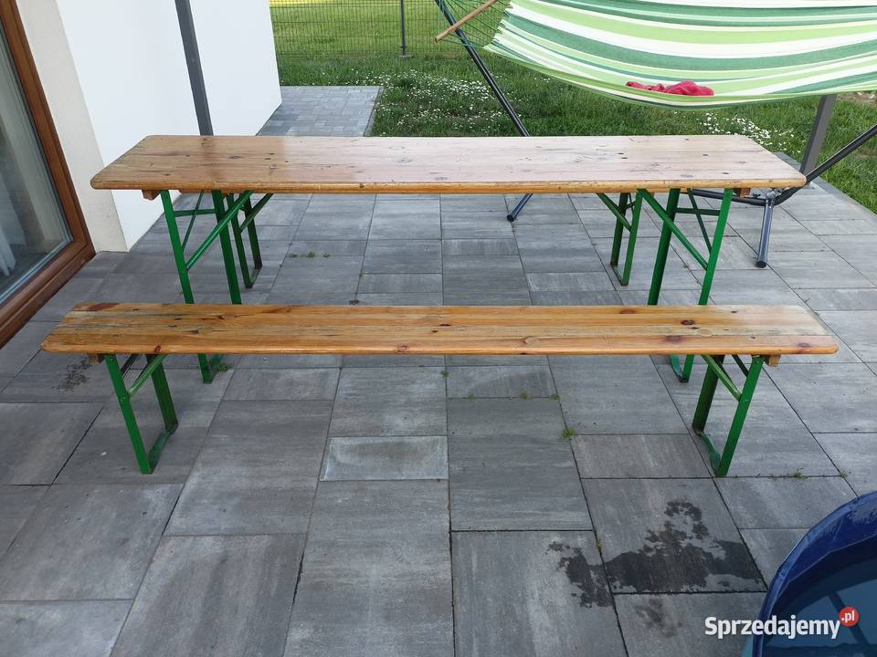 Komplet meble barowe ogrodowe ogrodek piwny 220 Zalesie Górne sprzedam