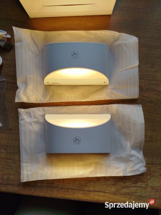 Lampki dotykowe LED na ścianę białe 3 rodzje Oświęcim