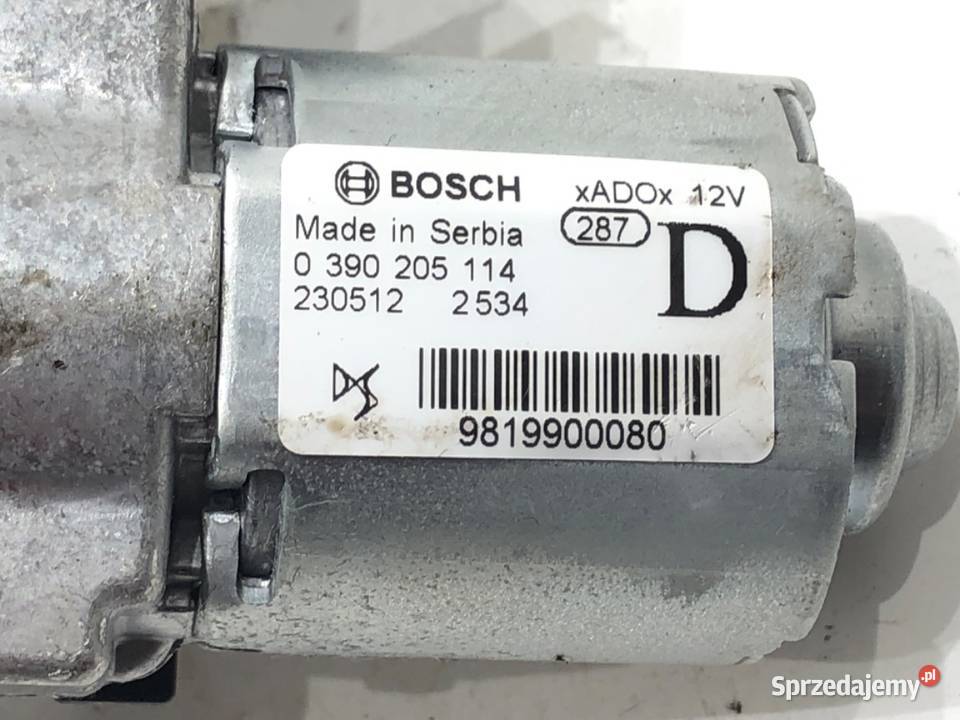 SILNIK WYCIERACZEK TYŁ PEUGEOT 208 II 9819900080 Części samochodowe