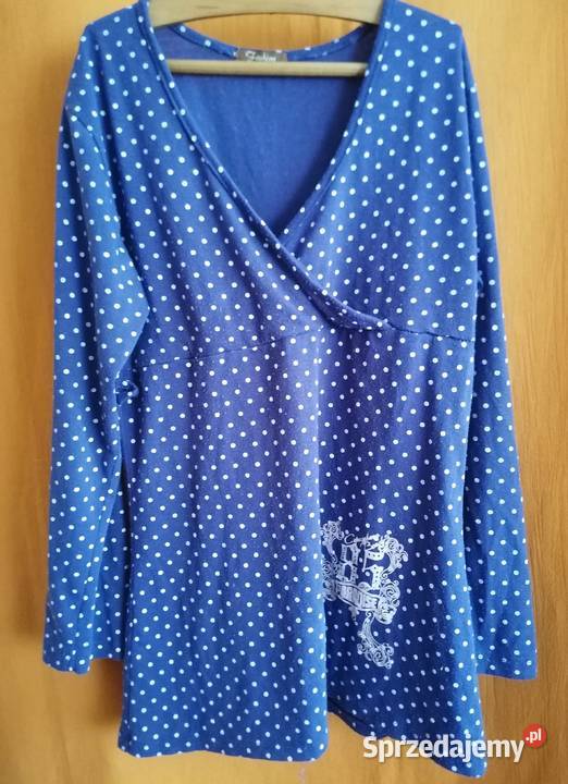 Bluzka z długim rękawem FashionRozmiar L Groszki Bluzki i koszule Łódź