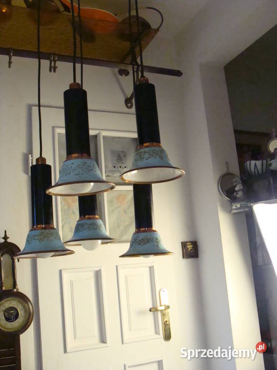 Stylowy lampa kaskadowa z lat 70 Wrocław