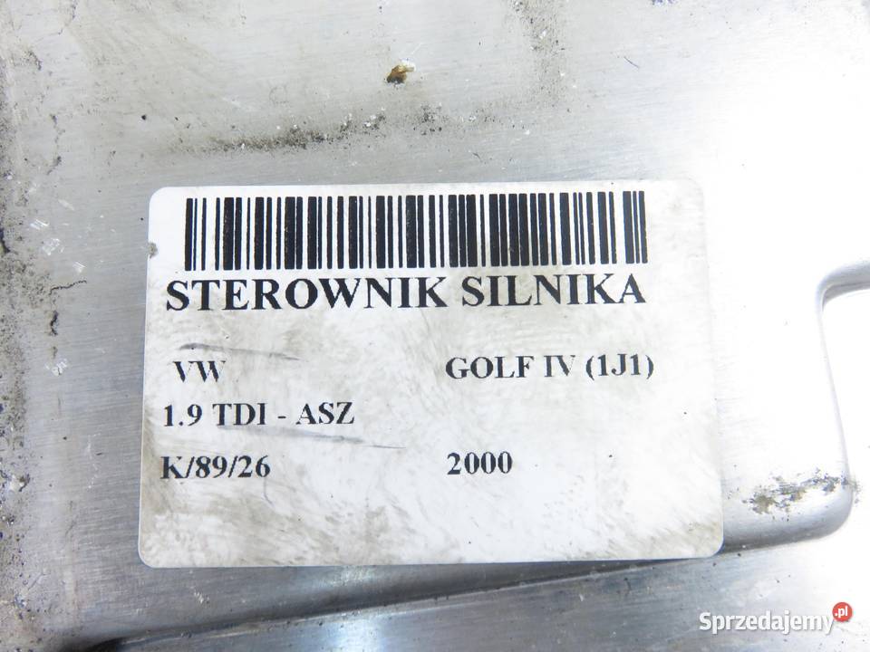 STEROWNIK VW GOLF IV 1J1 19 TDI ASZ 038906019FG małopolskie