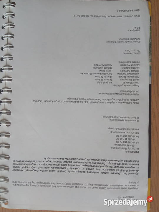 Atlas samochodowy Polski 2001r sprzedam