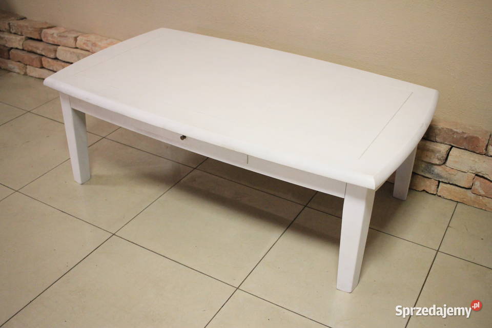 Komplet stołów dwie sztuki piękny biały kolor