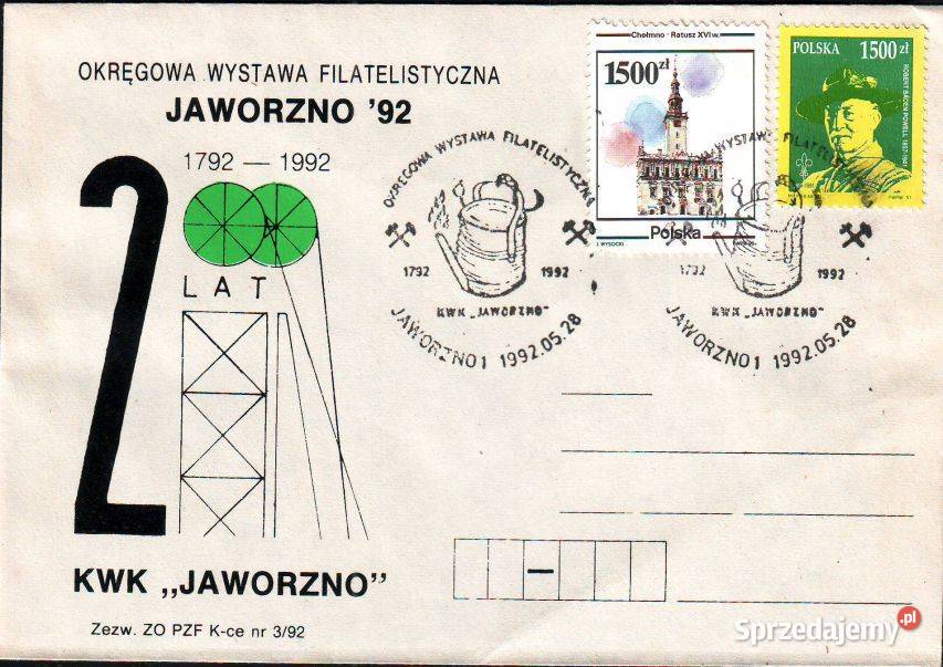 Kop Okręg Wyst Filat Jaworzno 1992 Gliwice sprzedam