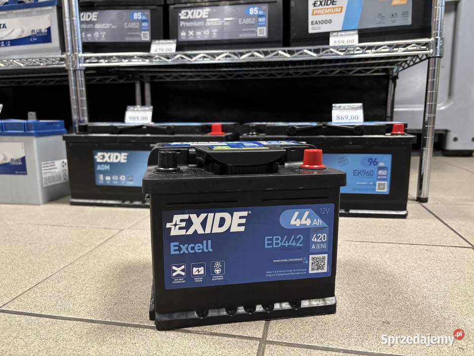 Akumulator 44ah 420a Exide Excell łódzkie sprzedam