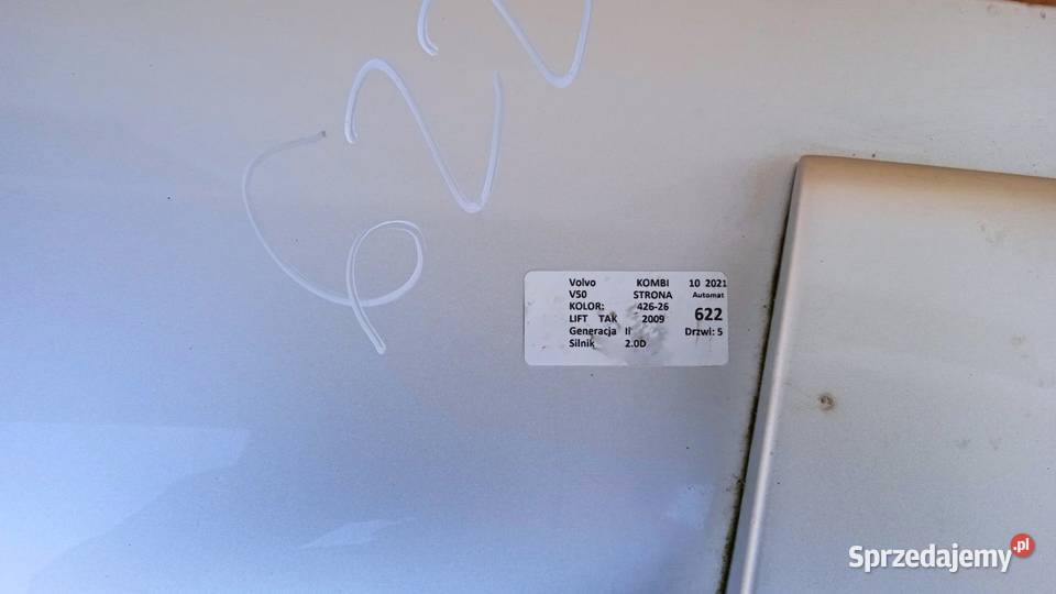 VOLVO V50 II LIFT KOMBI KLAPA TYŁ 42626 Zbierkowo sprzedam