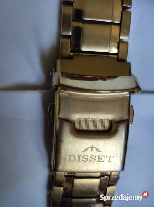 BS25A94M 100M zegarek męski bisset złota Kielce