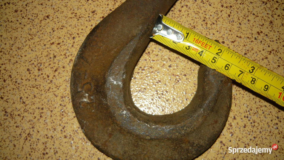 Hak stalowy 15 T ucho 22 mm do liny stalowej Sokółka