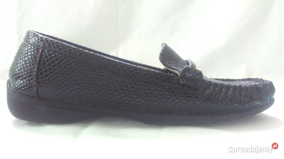 Buty czarne Mokasyny damskie r 375 stan skóra ekologiczna Balerinki Białystok