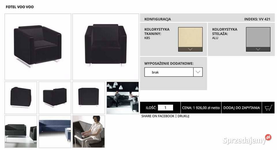 Fotel szary eko skóra Łomianki