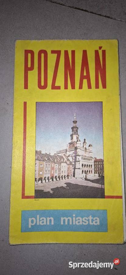 Poznań Plan miasta kolekcjonerski PRL niski Antykwariat Łęczyca