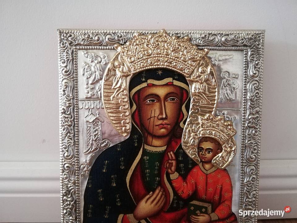 Piękna Ikona Matka Boska Częstochowska łódzkie Łódź