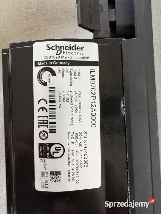 Schneider servo motor ILM0702P12A0000 Legionowo sprzedam
