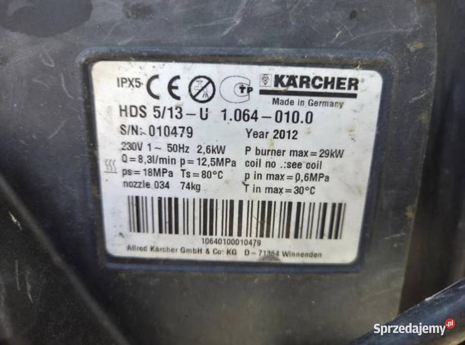 Karcher HDS 513 U Gościszów sprzedam