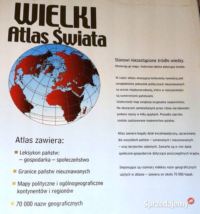 Wielki atlas świata Marzena Wieczorek Piotr Pozostałe Chełm sprzedam