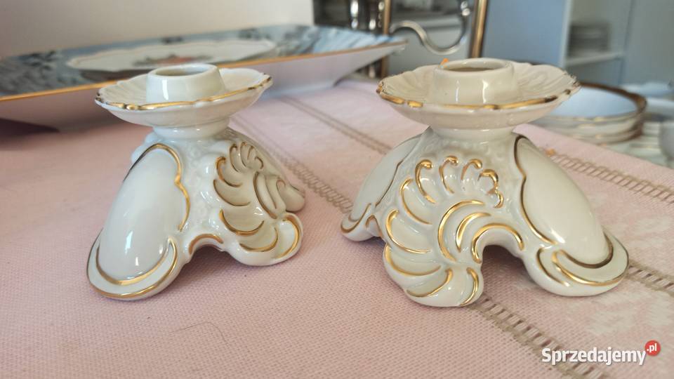 Świecznik Syg NP Neutettau Porcelana złocona w Porcelana i szkło Gdańsk