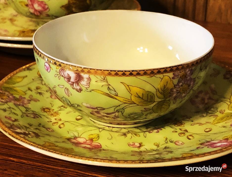 Komplet filiżanek do herbaty Chiny sygnowane 6 małopolskie Myślachowice