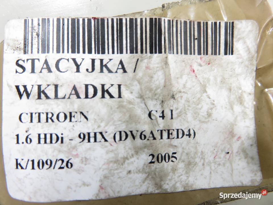 STACYJKA WKŁADKI CITROEN C4 I N0502455 sprzedam