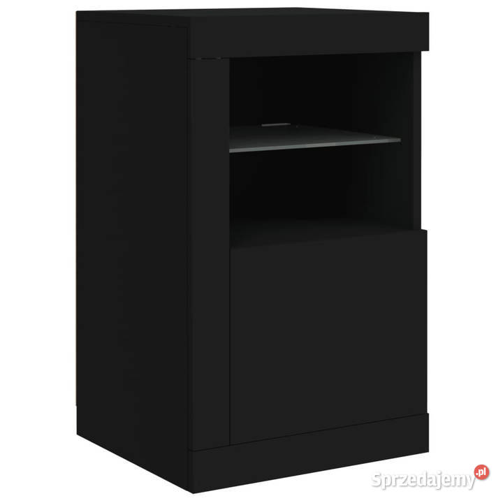 Szafka z oświetleniem LED czarna 164x37x67 Warszawa