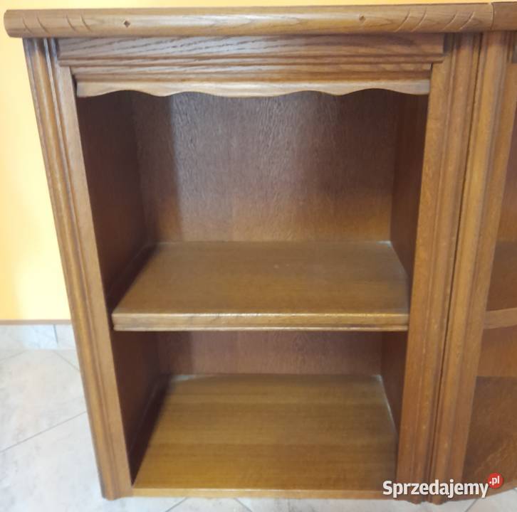 Dwa solidne dębowe regały szafki wiszące stojące Kołobrzeg