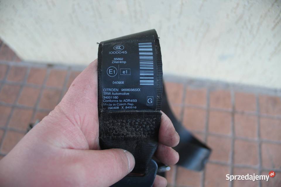 PAS BEZPIECZEŃSTWA LEWY PRZÓD CITROEN C5 III X7 osobowe