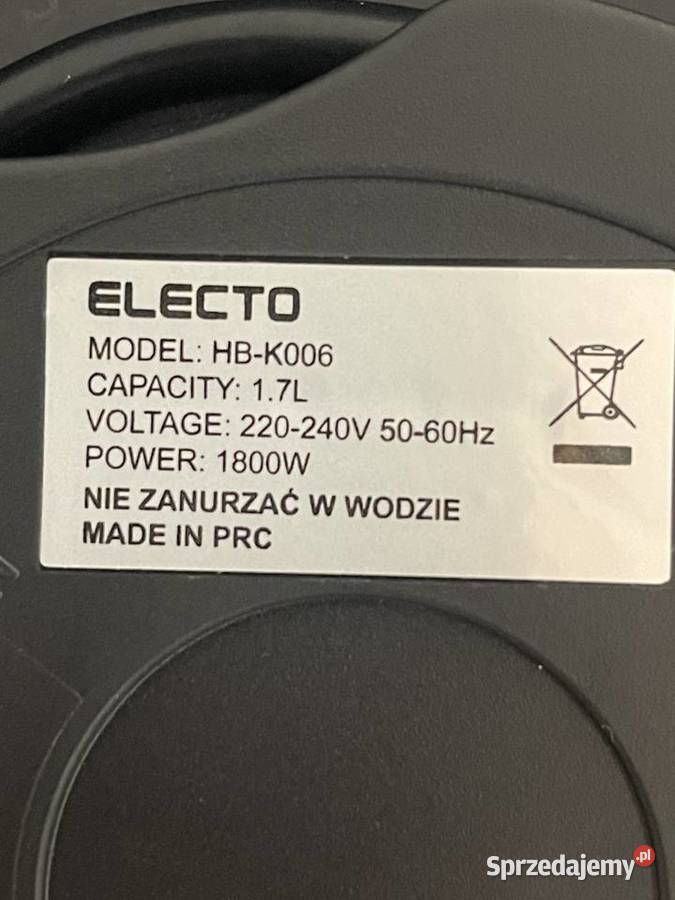 Nowy czajnik elektryczny Electo Daily 1800W Jawor sprzedam