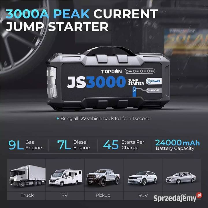 Urządzenie Rozruchowe Jump Starter Power Bank śląskie Kłobuck