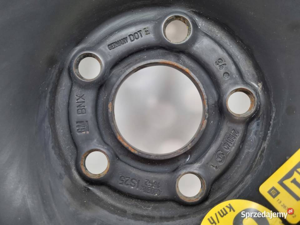 KOŁO ZAPASOWE DOJAZDOWE Opel Astra J K 11570 R16 Samochodowe Motoryzacja Chełm sprzedam
