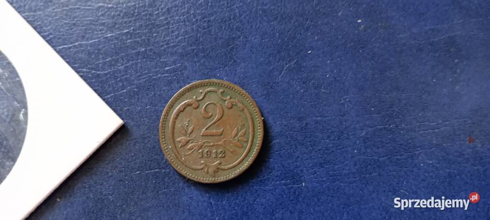 Stare monety 2 halerze 1912 Austria Numizmatyka Lesko