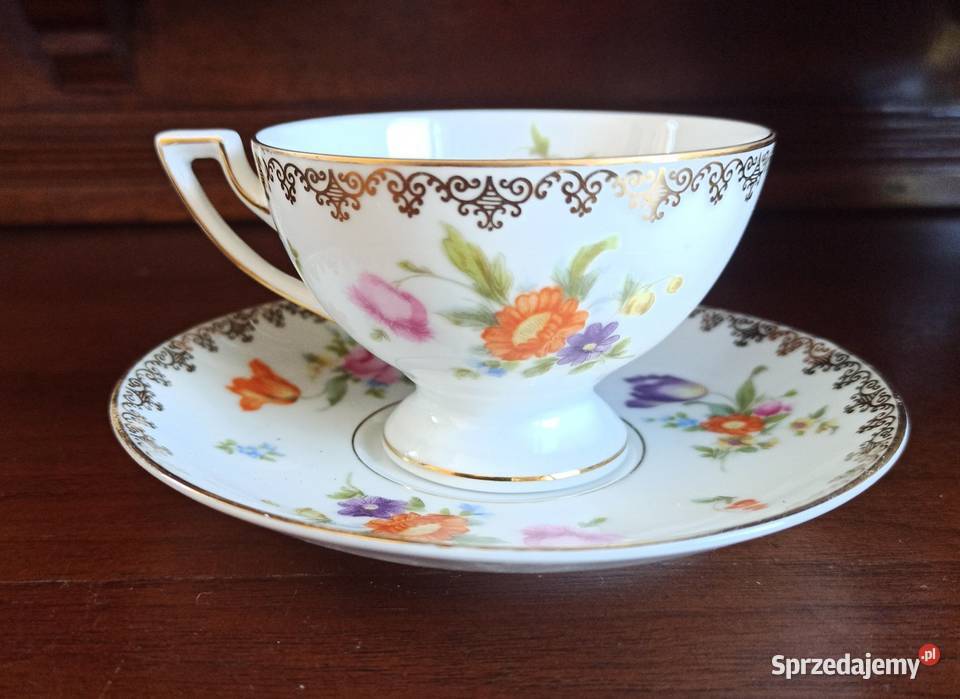 Filiżanka Rosenthal Art Deco Thomas Bavaria 1930 Porcelana i szkło