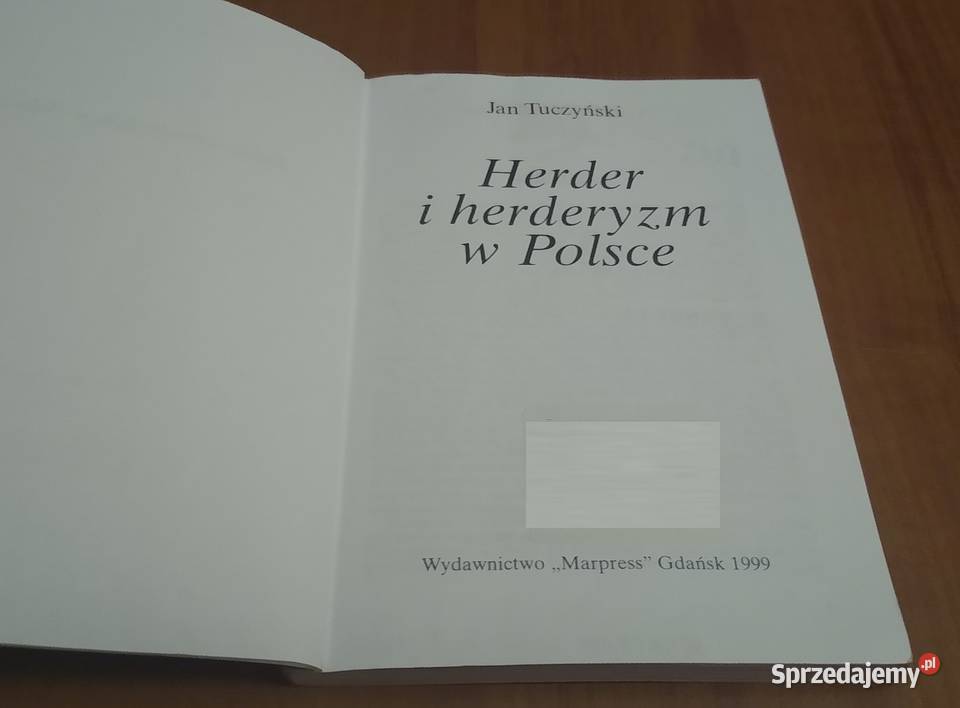 Herder i herderyzm w Polsce Jan Tuczyński Gdańsk