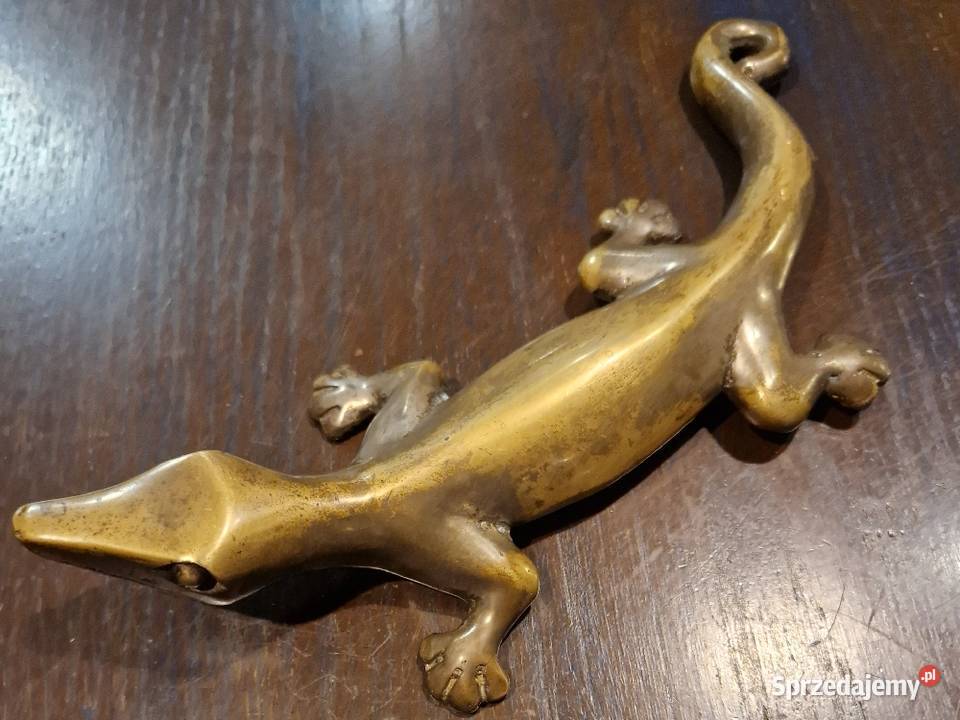 FIGURKA jaszczurki z metalu z Aghartastara